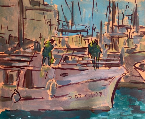 Entrando al puerto Santa Lusía