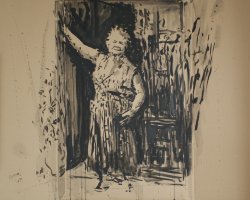 Anciana en la puerta