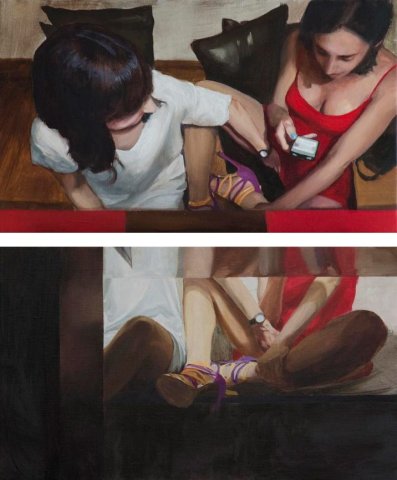 Sobre la mesa / Bajo la mesa (díptico)