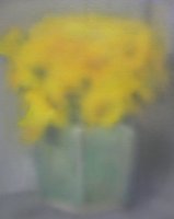 Daffodils in ginger jar