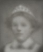 Maid wearing a tiara