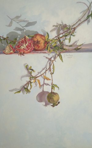 Rectángulo áureo con granadas