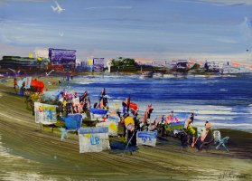 Pintores en la playa