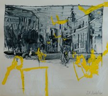 Pintores en Sto Domingo, amarillo y gris