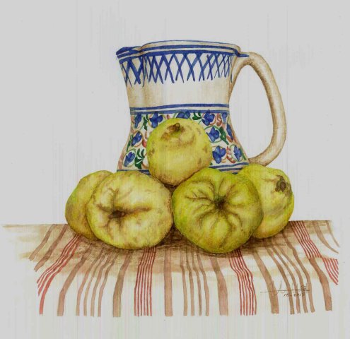 Membrillos y jarra