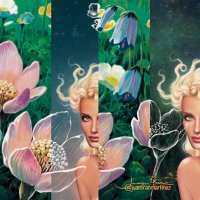 Flores y sirenas, malva 1