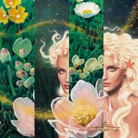 Flores y sirenas, malva 3