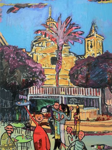 De fiesta en la Plaza de las Flores 