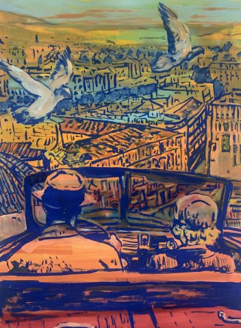 Paseo en descapotable de los años 50 sobre Murcia 