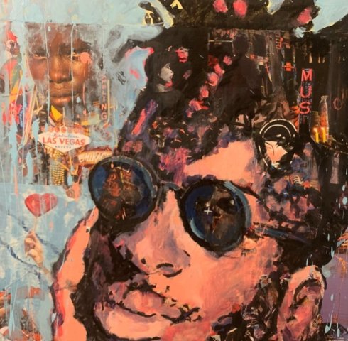 Rostro hombre con gafas