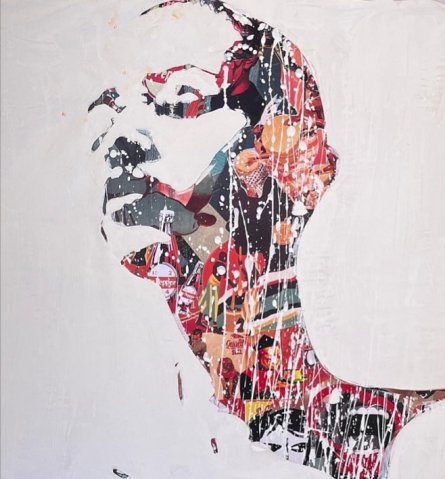 Rostro alargado de mujer 