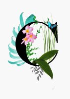 Letras florales C