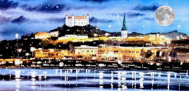 Noche estrellada de verano 